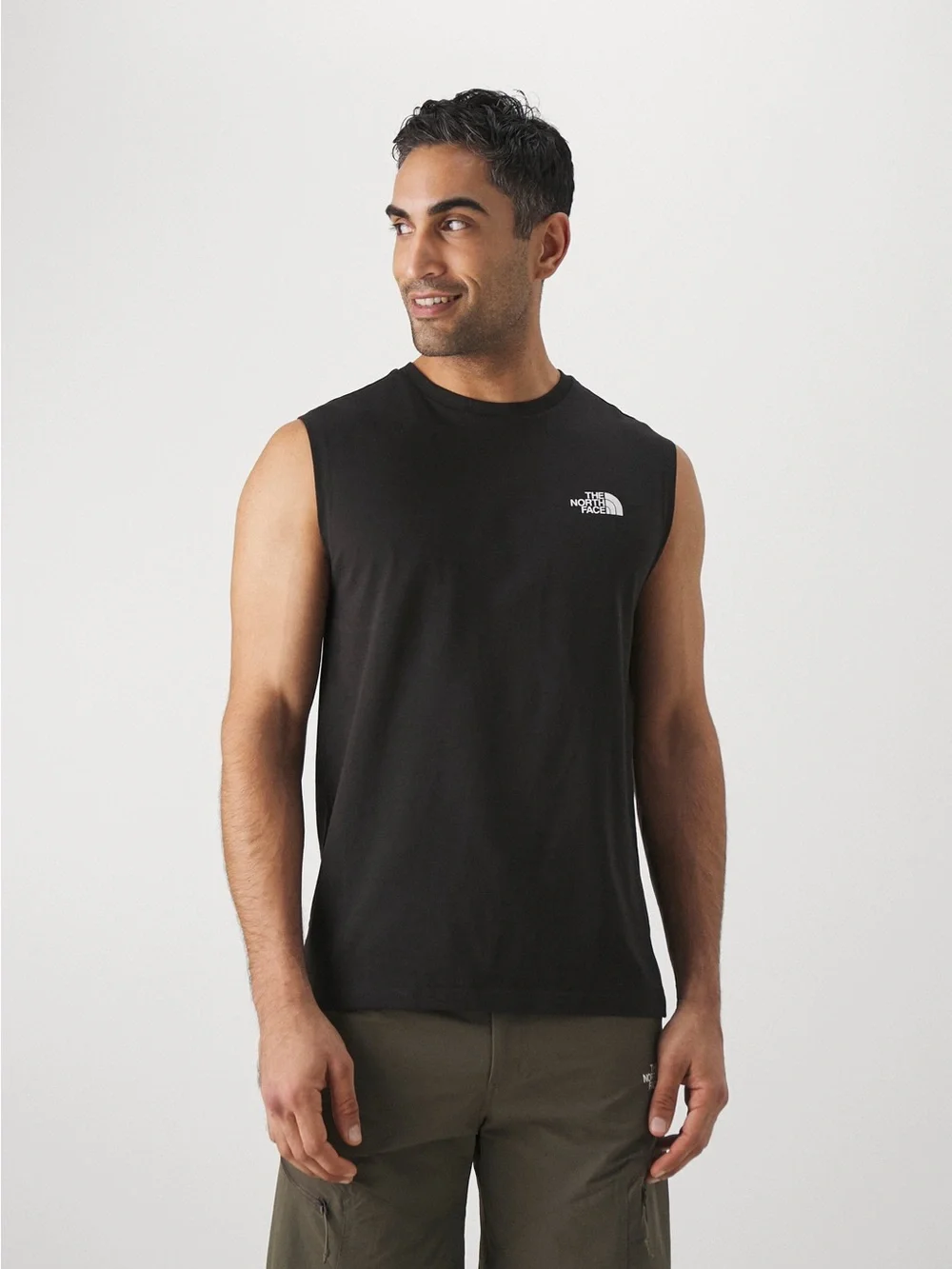 The North Face NSE Box back print tank top in black.